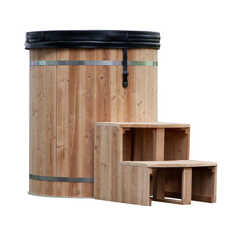 Vasca da bagno di ghiaccio in legno di pino termico con rivestimento in acciaio inossidabile 304 Vasca da bagno di ghiaccio in legno di pino termico con rivestimento in acciaio inossidabile 304