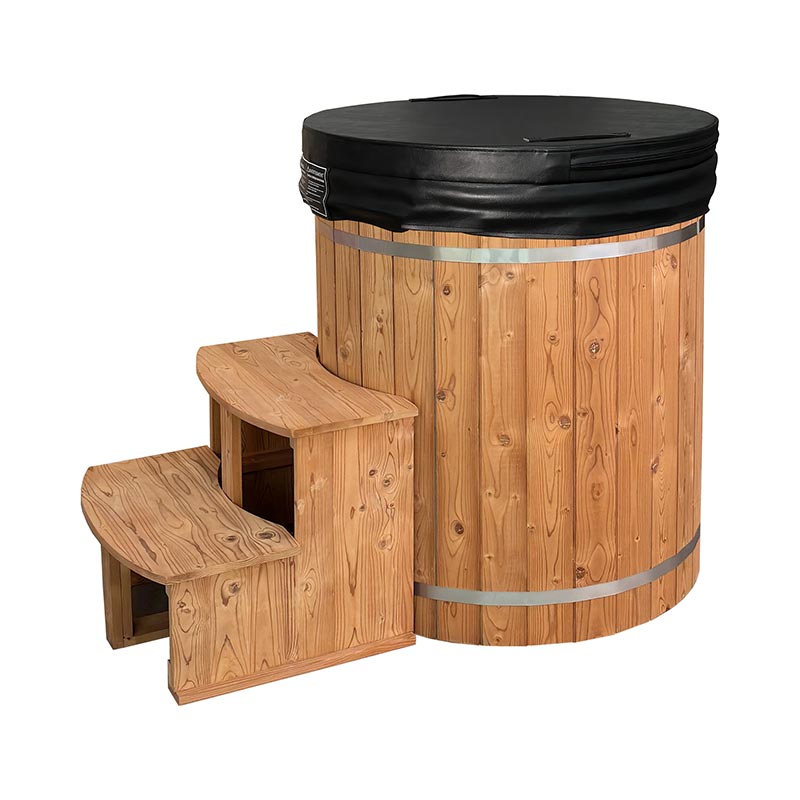 Vasca da bagno termica in legno di pino con rivestimento in acciaio inossidabile 304 Vasca da bagno termica in legno di pino con rivestimento in acciaio inossidabile 304