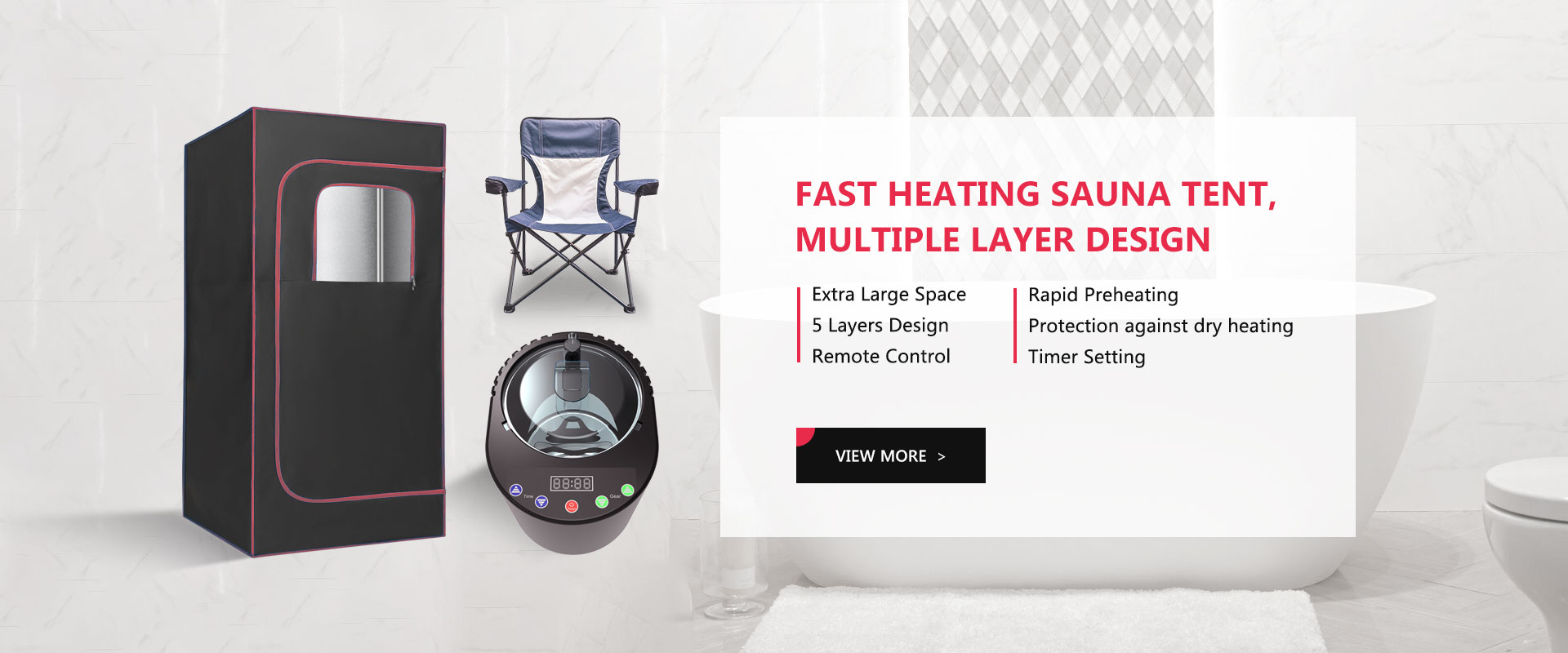 Tenda di sauna a riscaldamento rapido, design a più strati Tenda di sauna a riscaldamento rapido, design a più strati