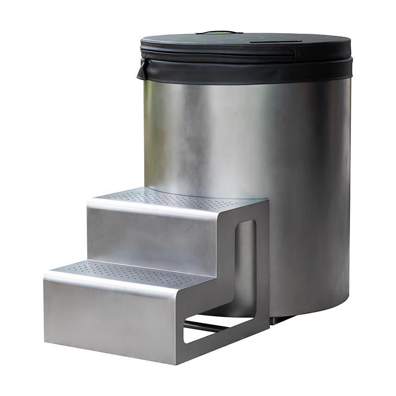 Vasca a immersione fredda rotonda in acciaio inossidabile 304 completo